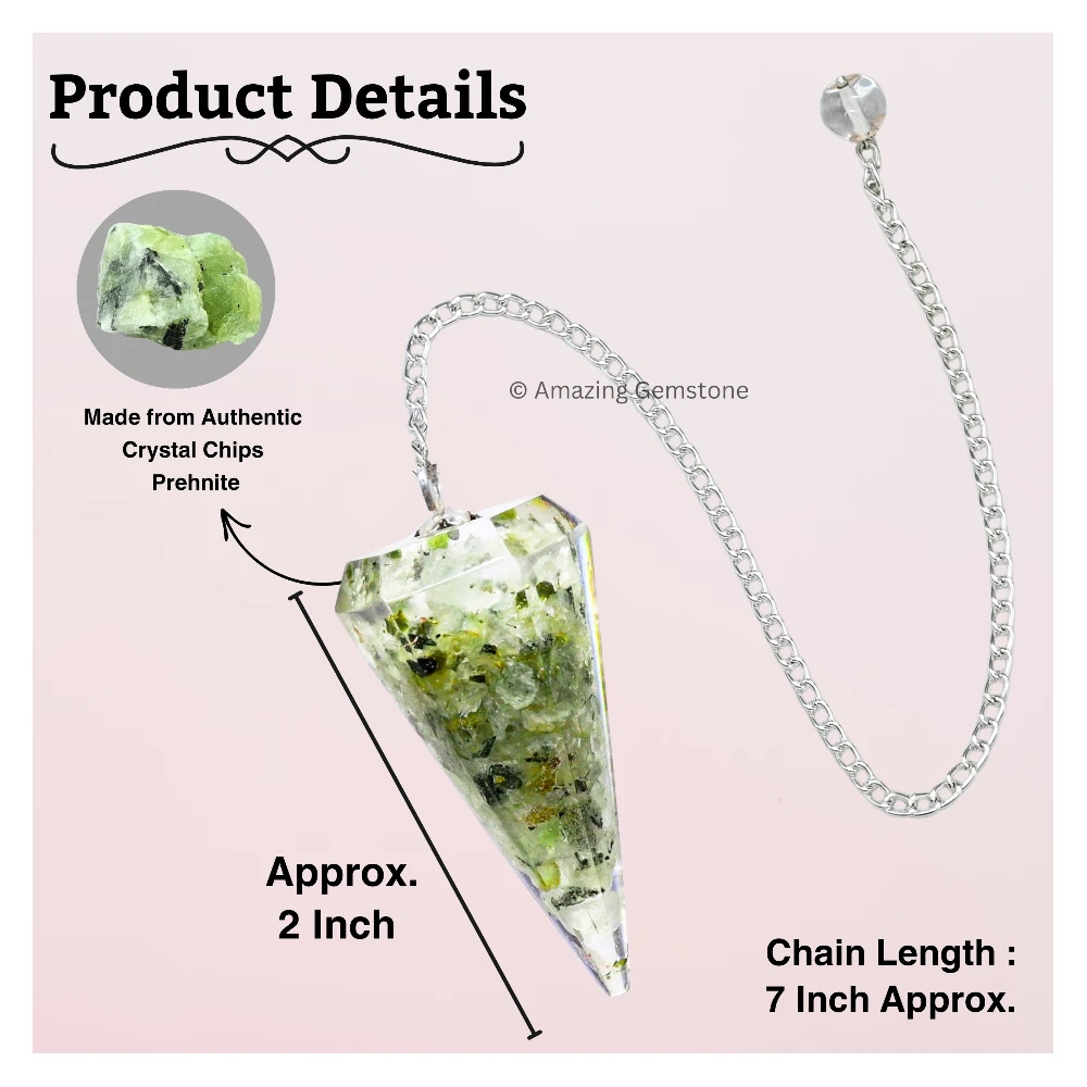 Prehnite Orgone Pendulum