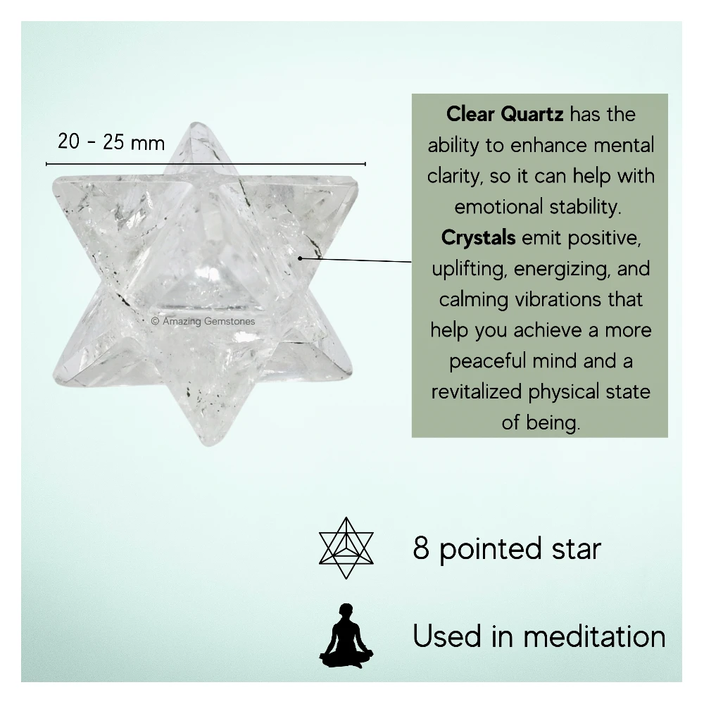 Clear Quartz Merkaba (20-25 mm)