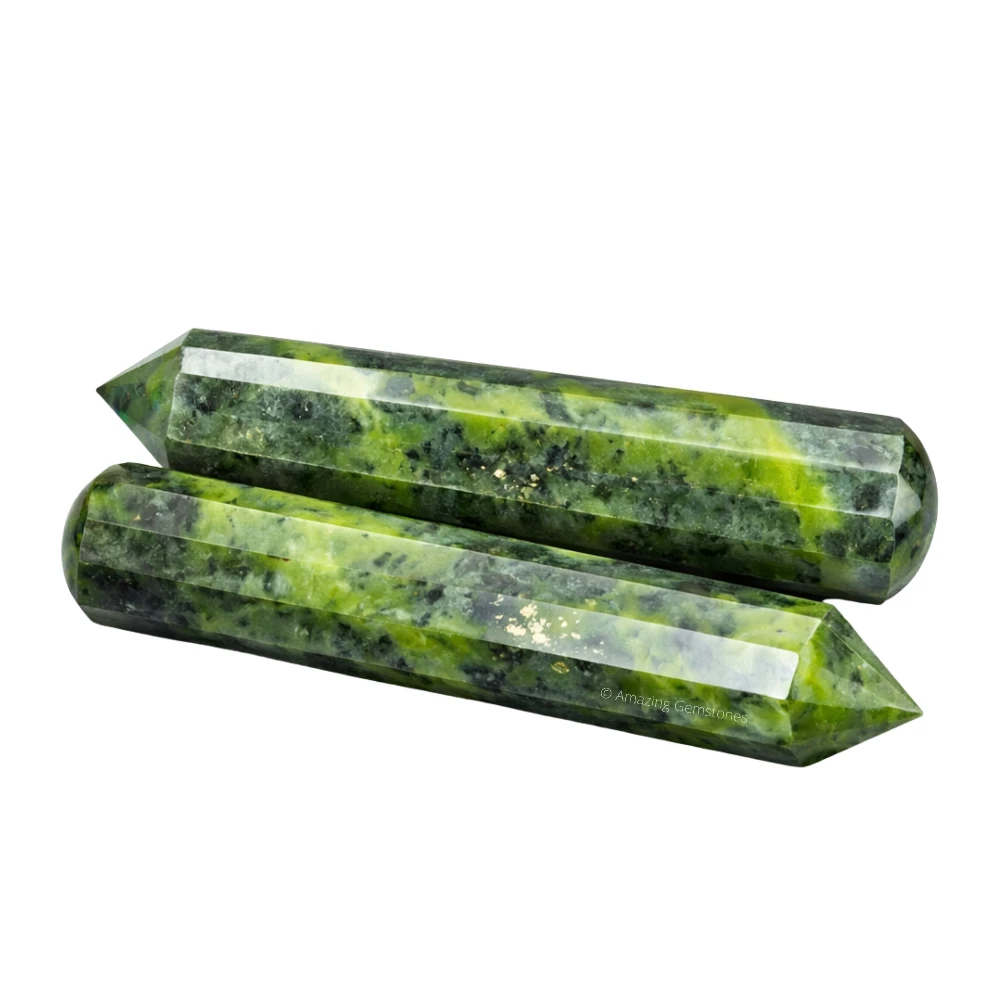 Green Jade Wand (Faceted)