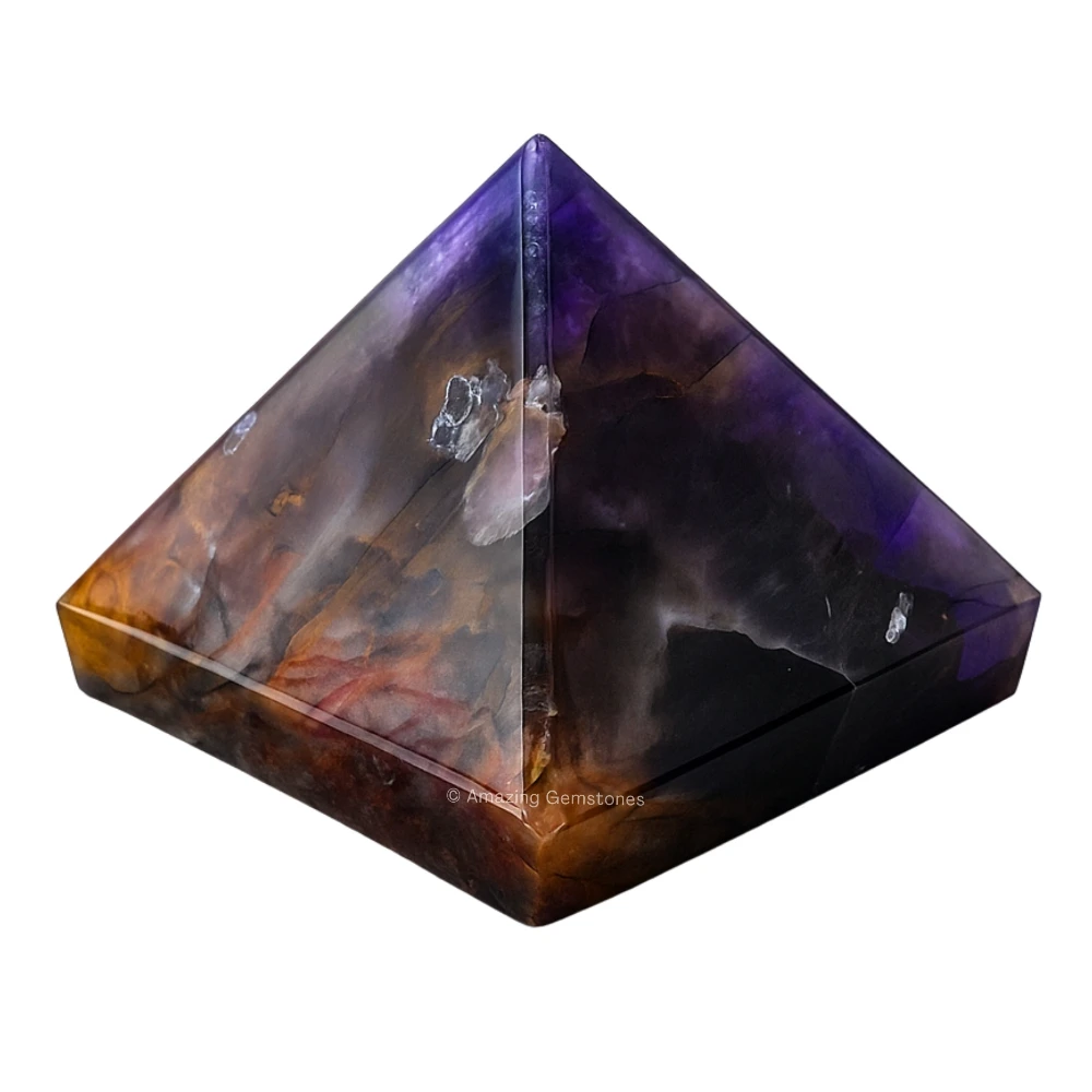 Amethyst Chevron Pyramid (1.5 Inch)