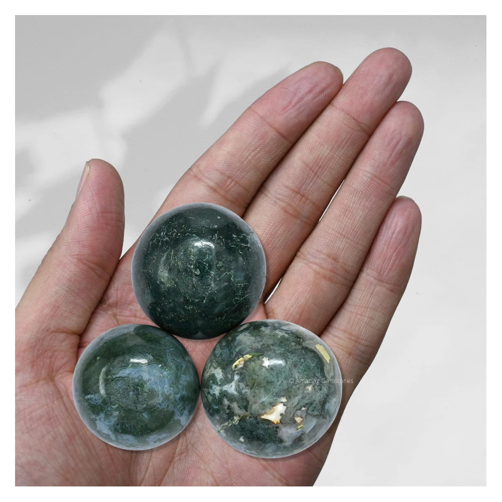 Moss Agate Sphere (1.5 Inch)