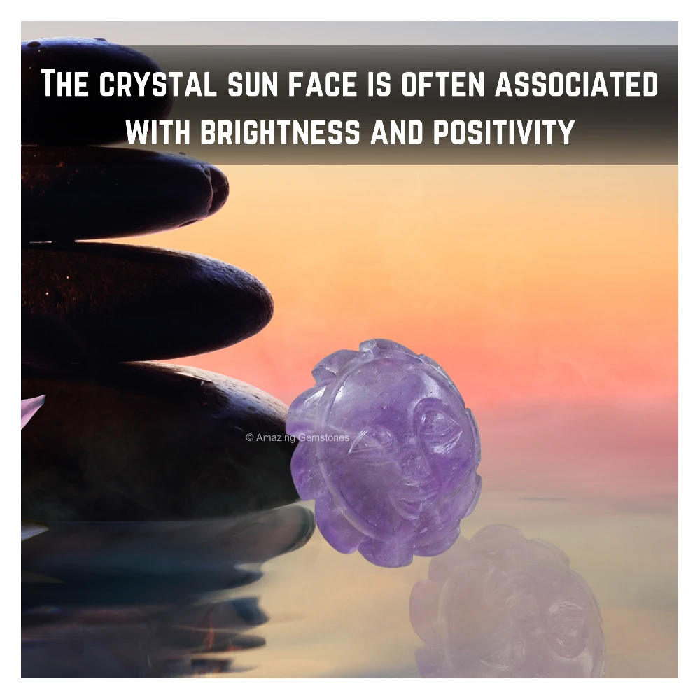 Amethyst Crystal Sun Face