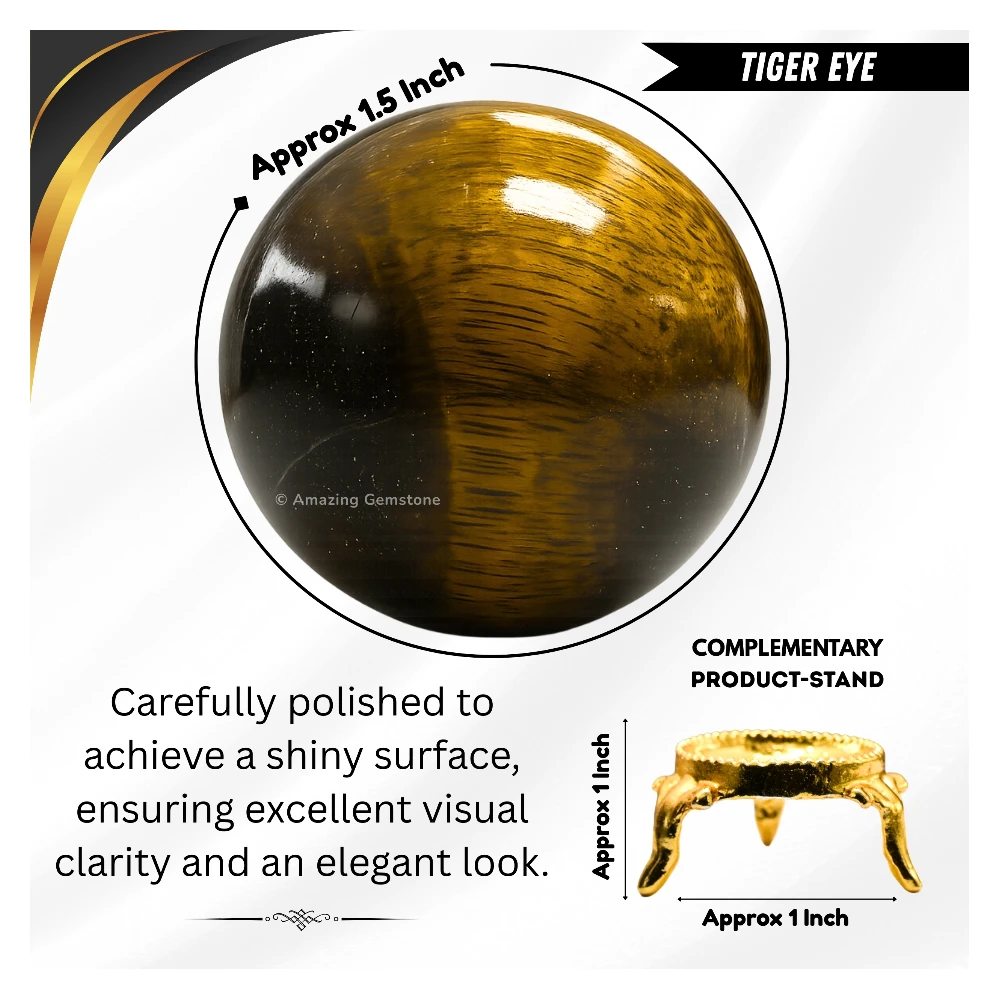 Tiger Eye Sphere (1.5 Inch)