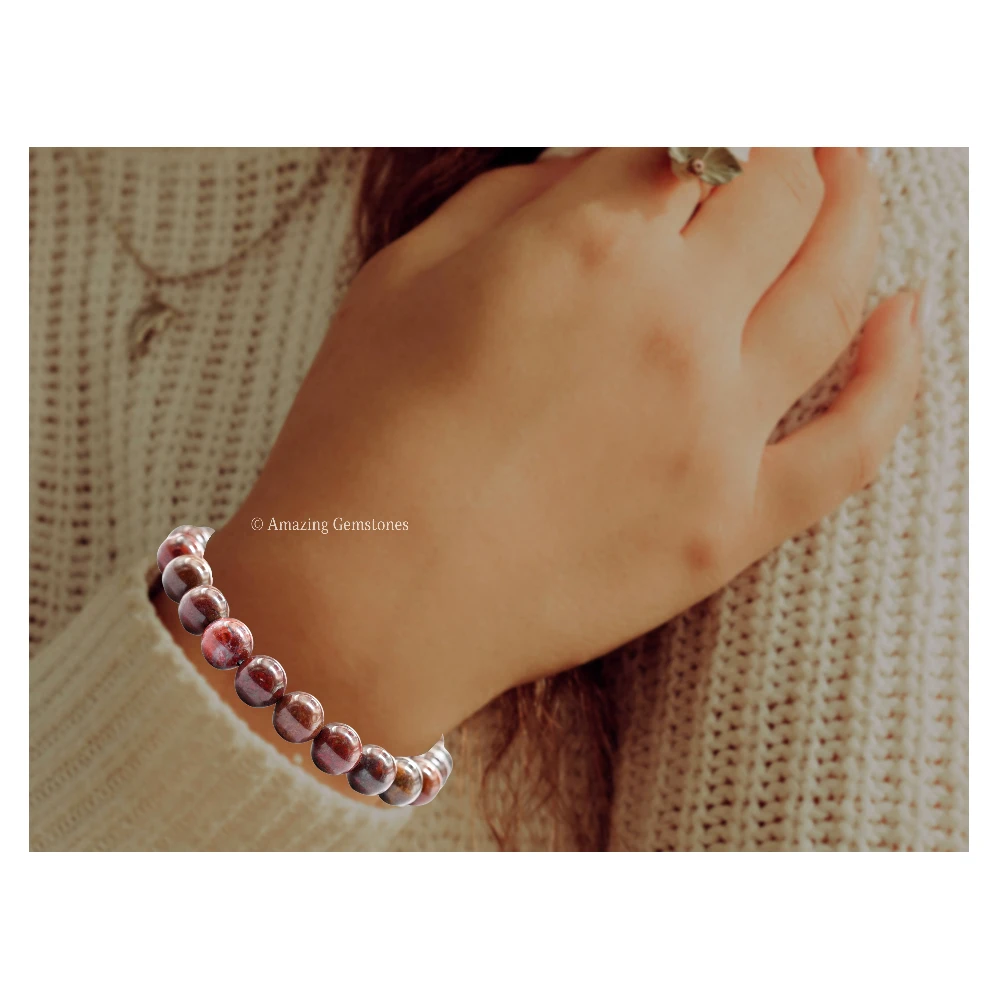 Poppy Jasper Bracelet (Strechable)