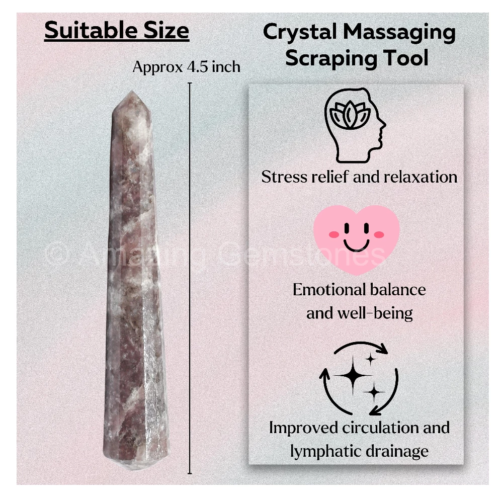 Lepidolite Wand (Faceted)