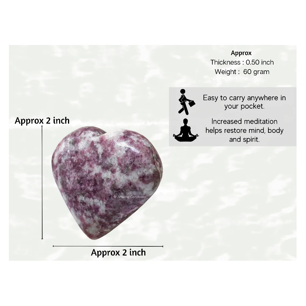 Lepidolite Heart