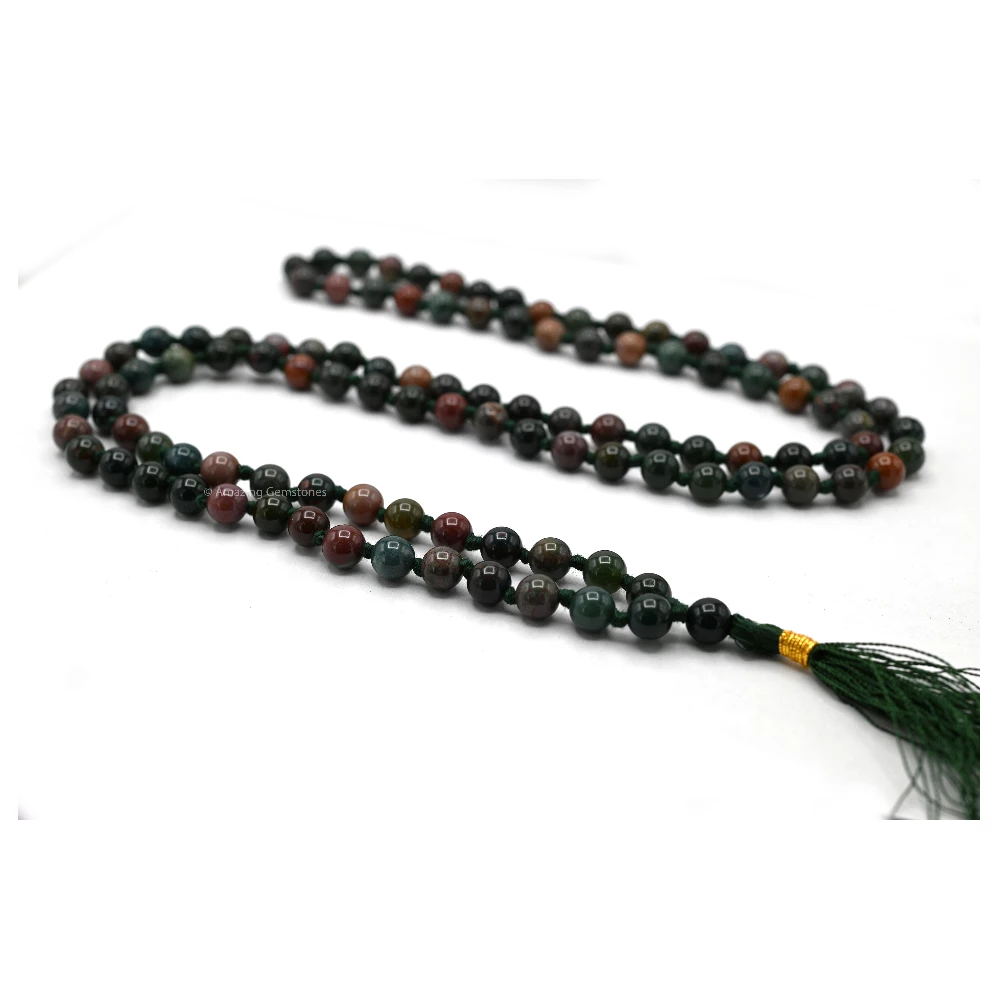 Bloodstone Mala (Hand Knotted)