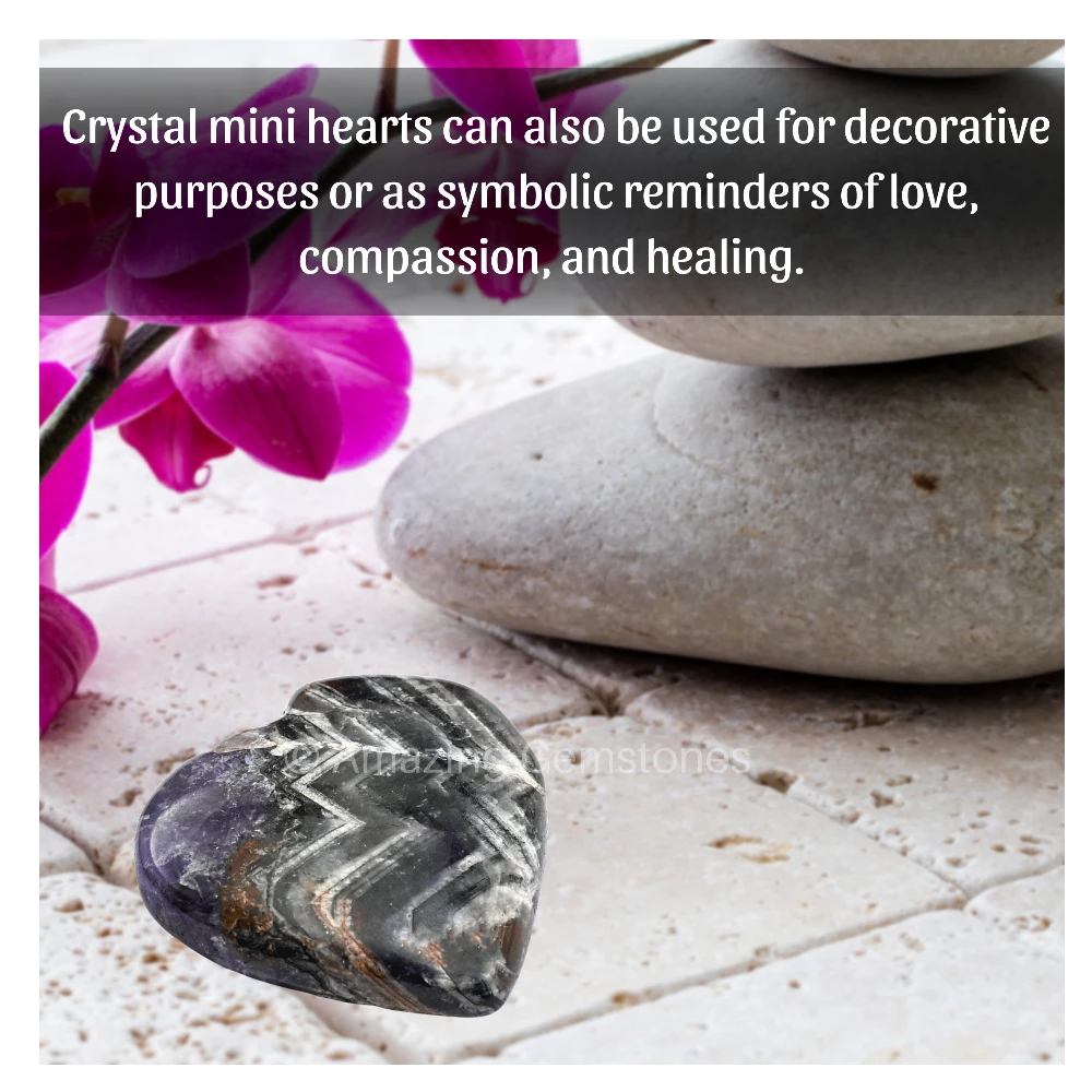 Amethyst Chevron Heart (Pack of 2)