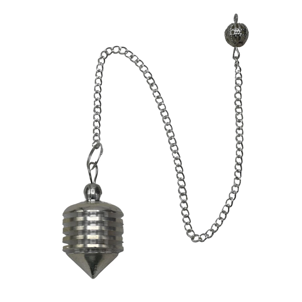 Copper Metal Pendulum - Silver Hard Coil Vertical (MP19)