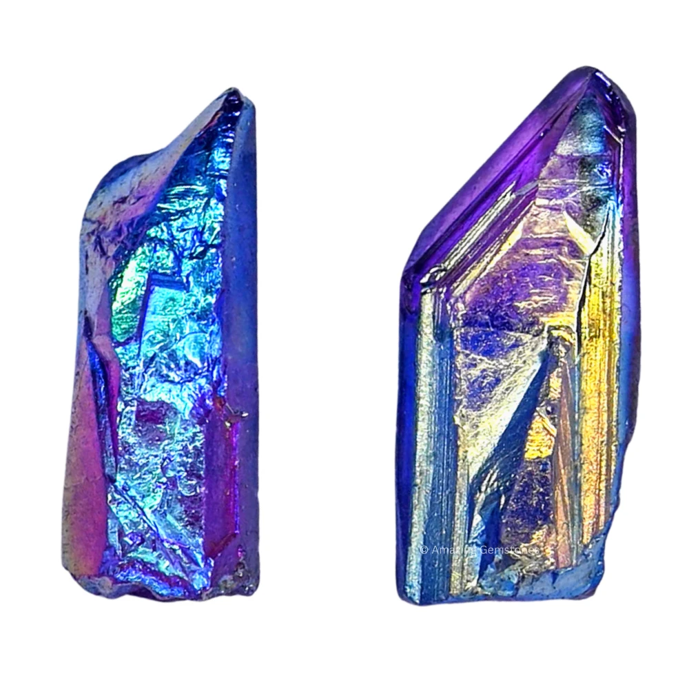 Amethyst Tanzine Aura Quartz Raw Crystal Points (1 LB)