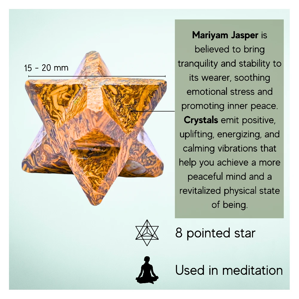 Mariyam Jasper Merkaba (15-20mm)