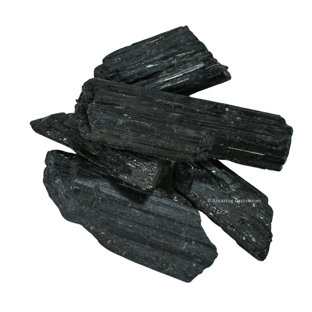 Black Tourmaline Raw Crystals (1 LB)