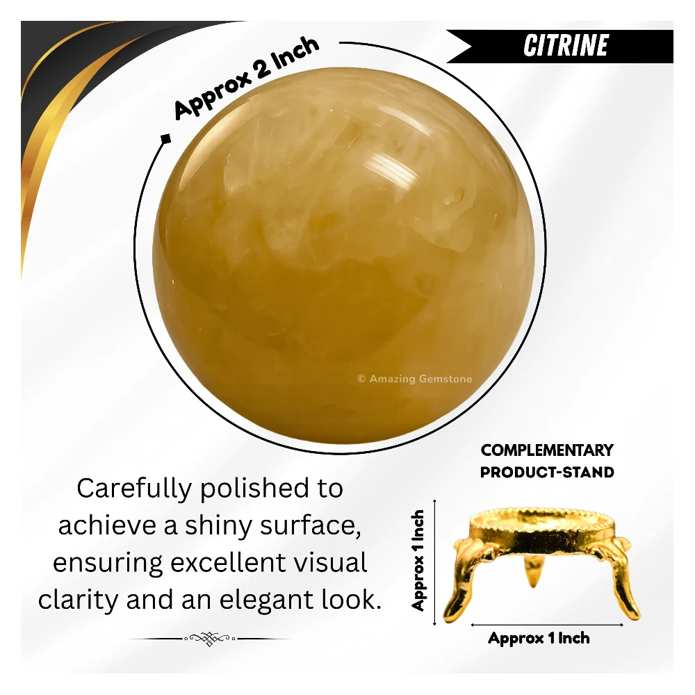 Citrine Sphere (2 Inch)