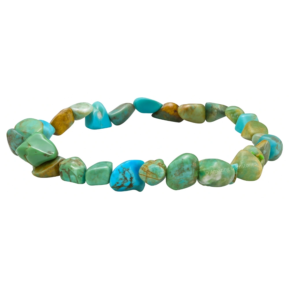 Chrysocolla Tumbled Stone Bracelet (Stretchable)