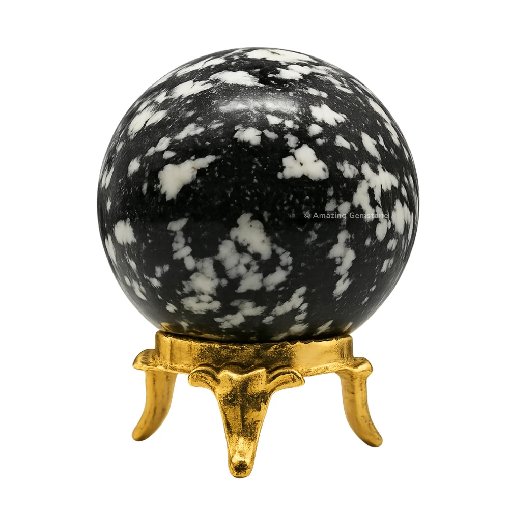 Black and White Tourmaline Sphere (2 Inch)