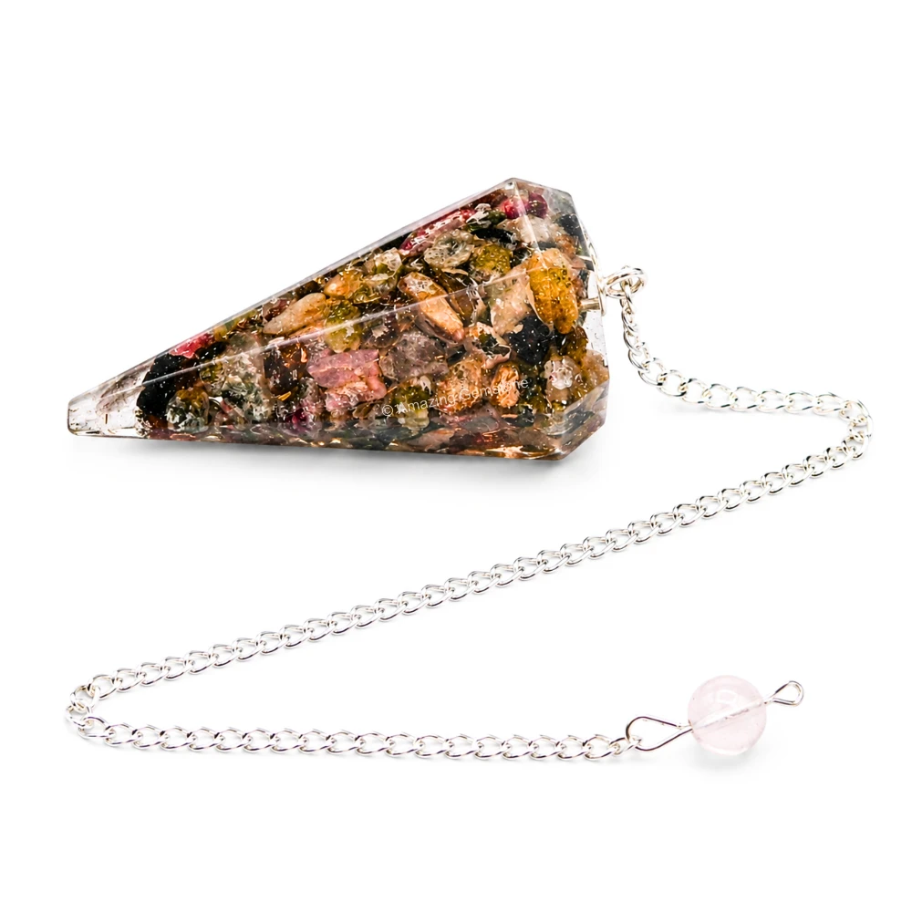 Multi Tourmaline Orgone Pendulum