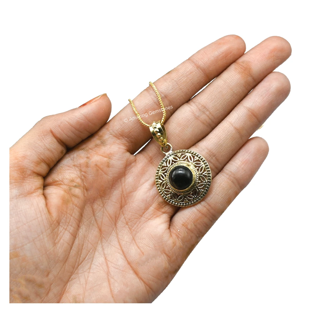 Black Obsidian Bead Necklace Premium