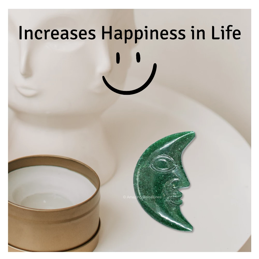 Green Aventurine Crescent Moon