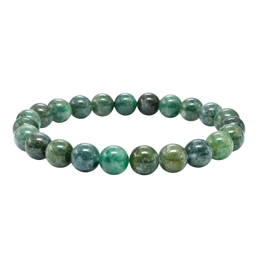 Moss Agate Bracelet (Strechable)
