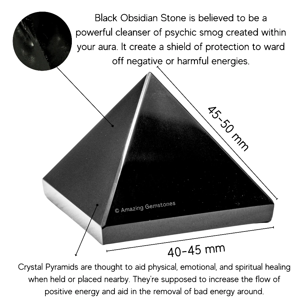 Black Obsidian Pyramid (2 Inch)