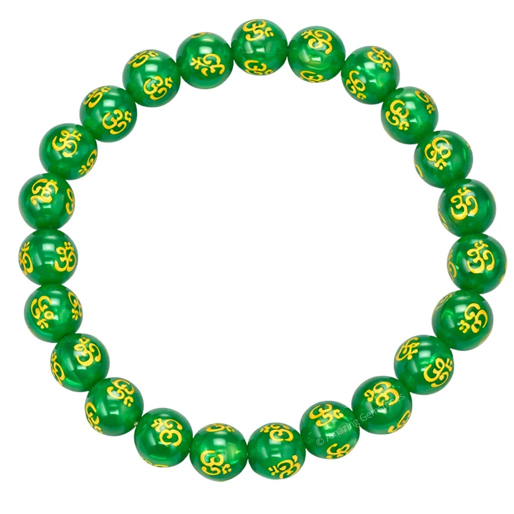 Green Agate OM Bracelet (Strechable)