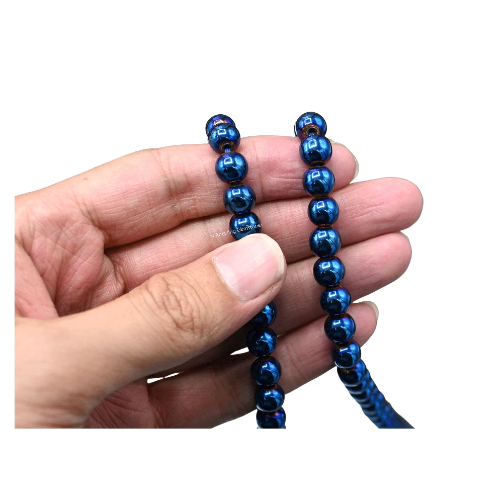 Blue Hematite Mala (Without Knot)