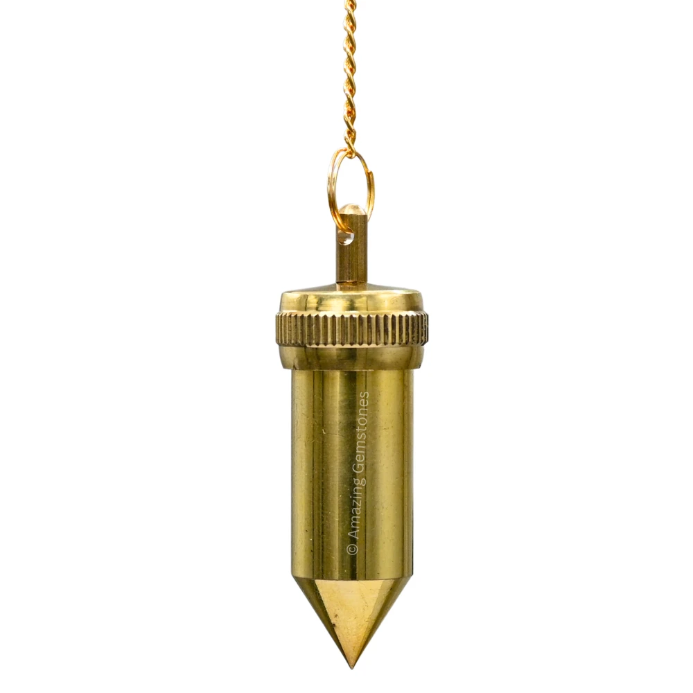 Copper Metal Pendulum - Gold 3 Piece Pointed Bullet (MP75)