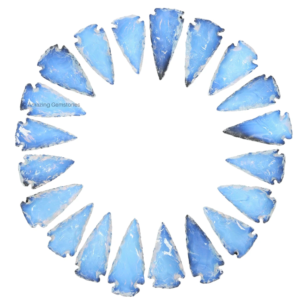 Opalite Crystal Arrowhead - 1" to 1.5" (20 Pieces)