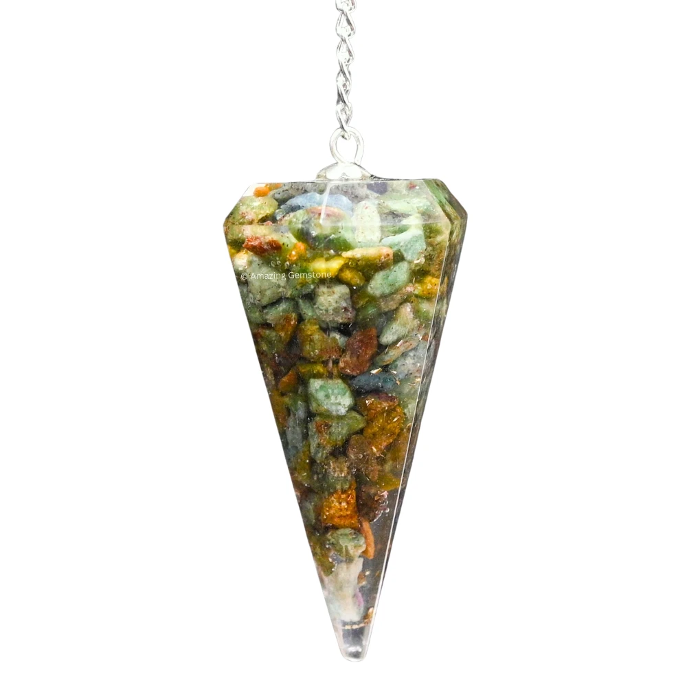 Ruby Zoisite Orgone Pendulum