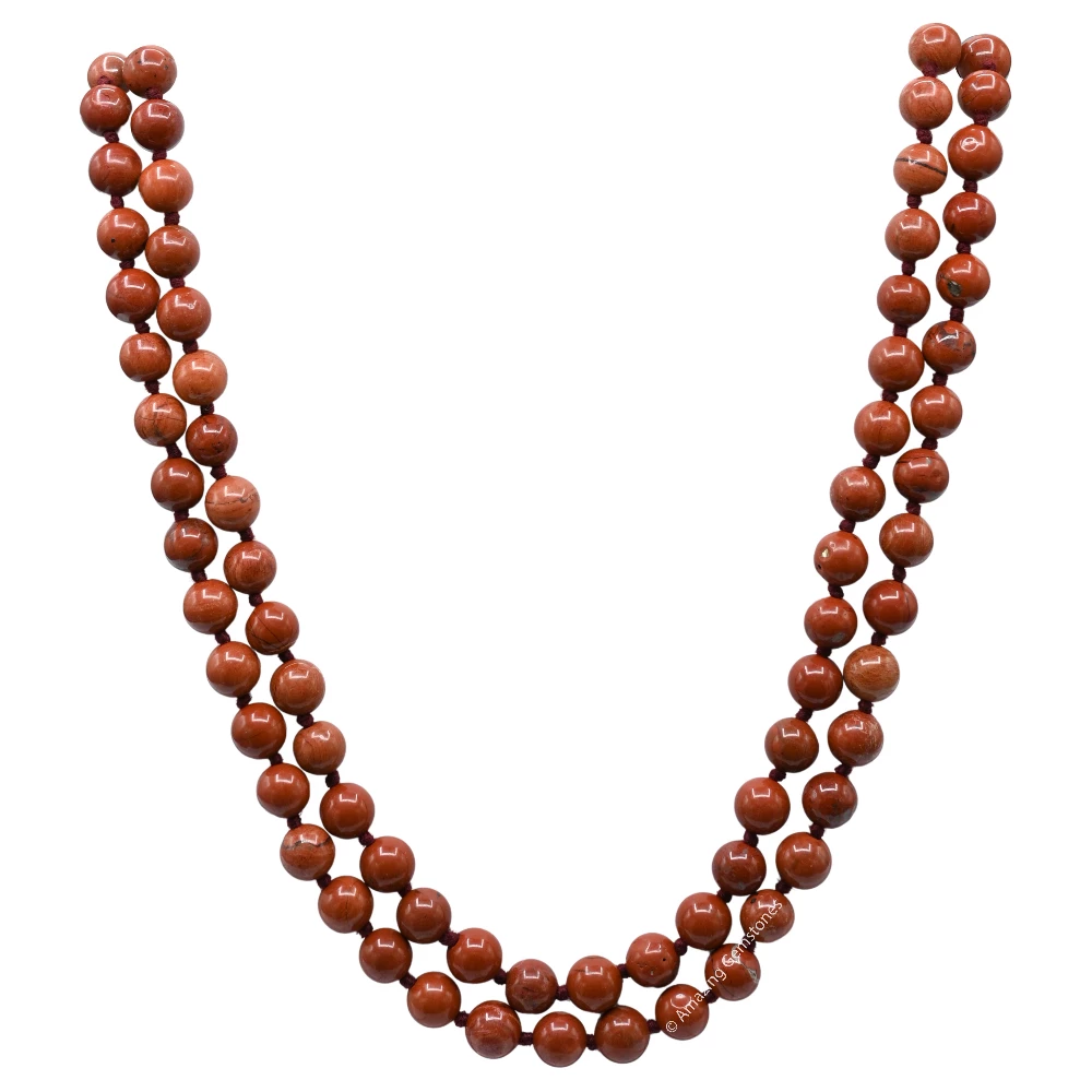 Red Jasper Mala (Hand Knotted)