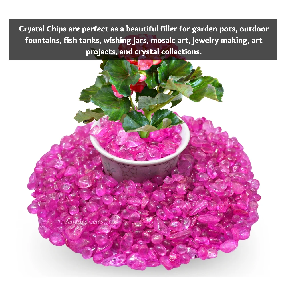 Rose Aura Quartz Chips (1LB)