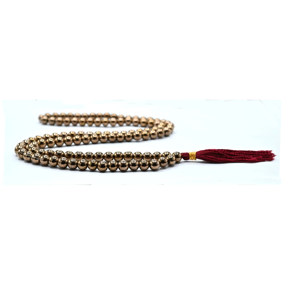 Copper Hematite Mala (Without Knot)