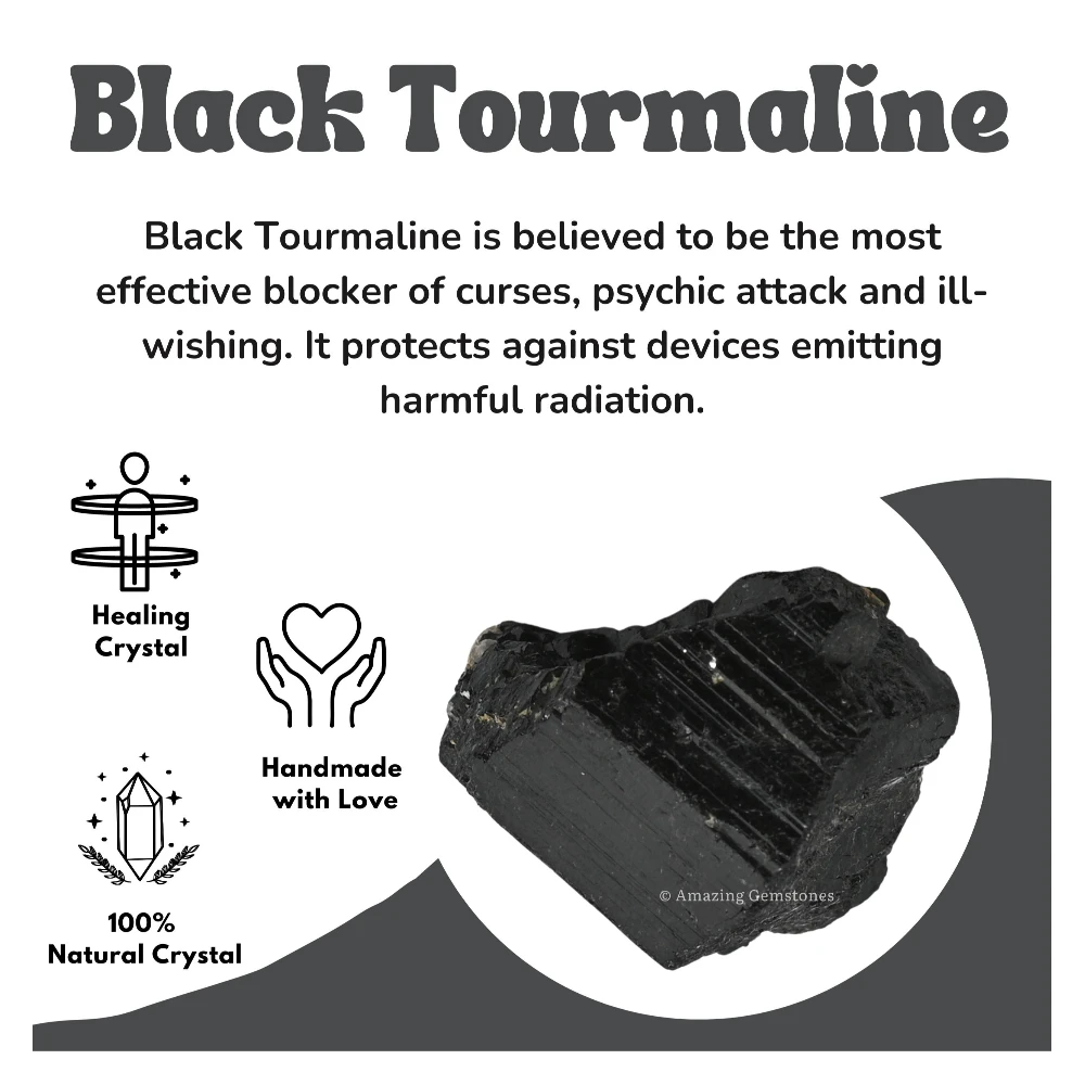 Black Tourmaline Raw Crystals (1 LB)