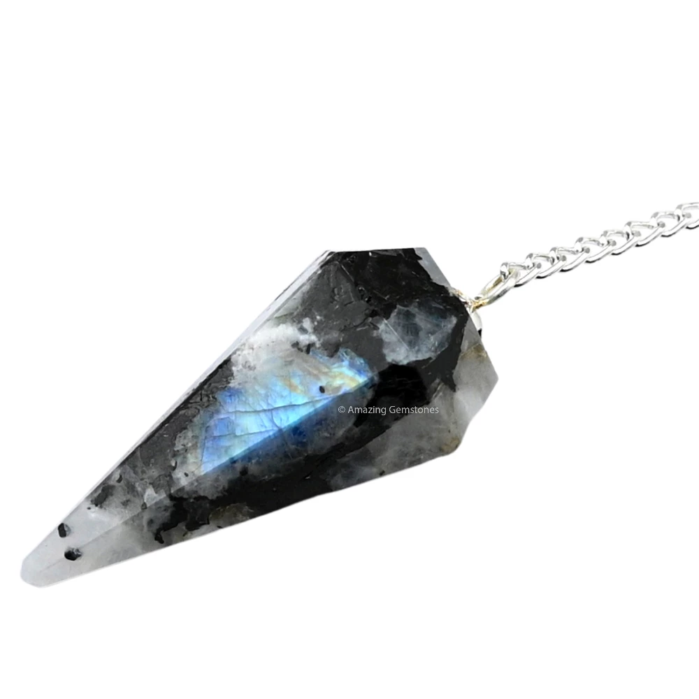 Rainbow Moonstone Pendulum