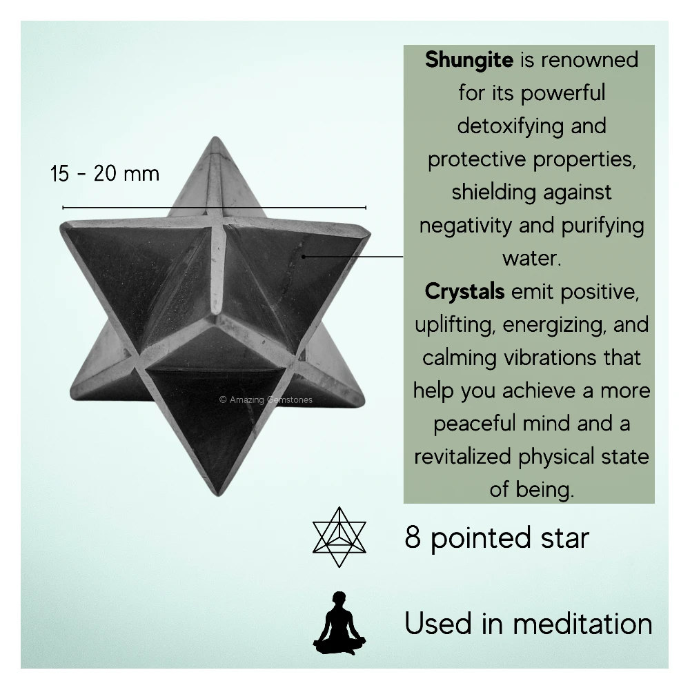 Shungite Merkaba (15-20 mm)