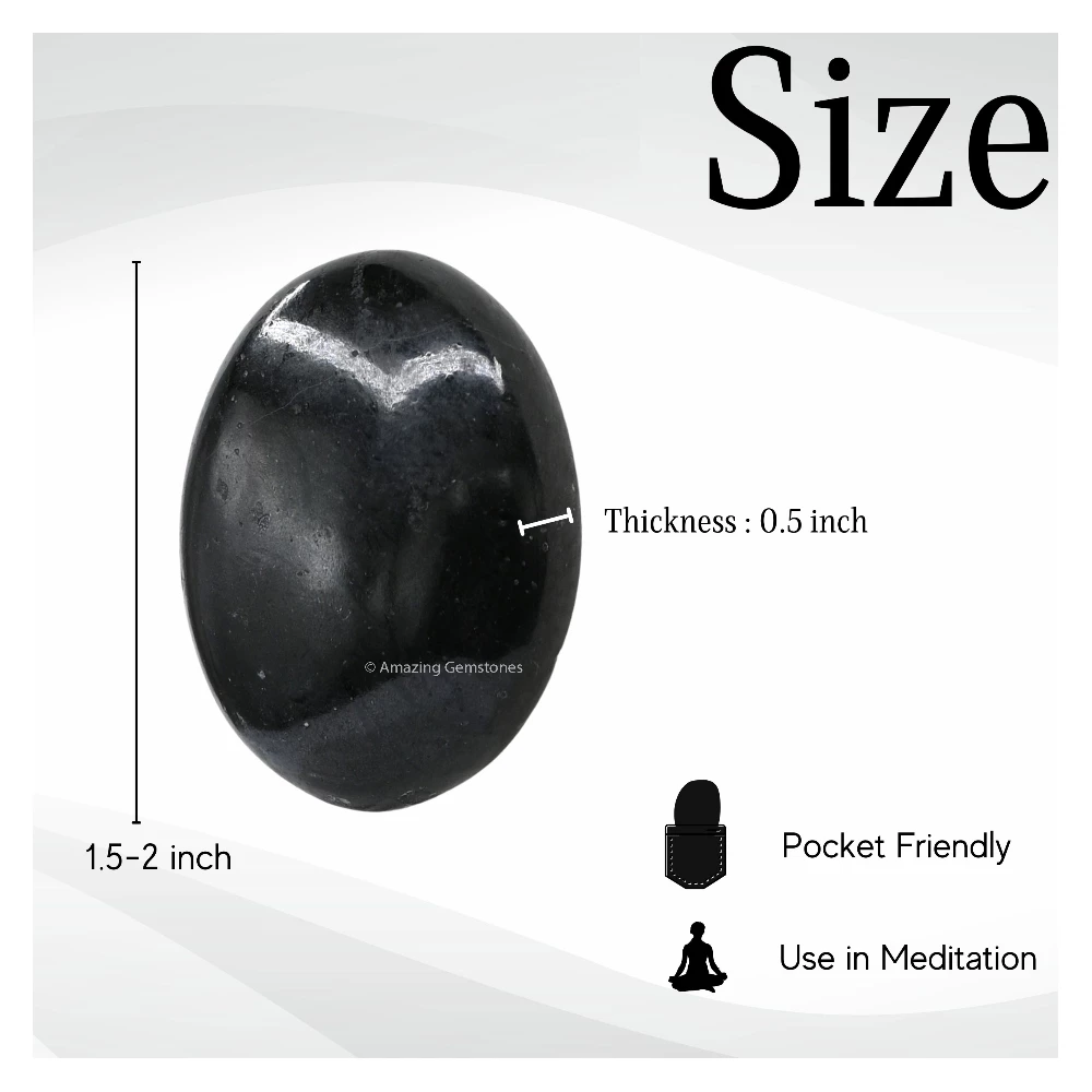 Black Tourmaline Palm Stone