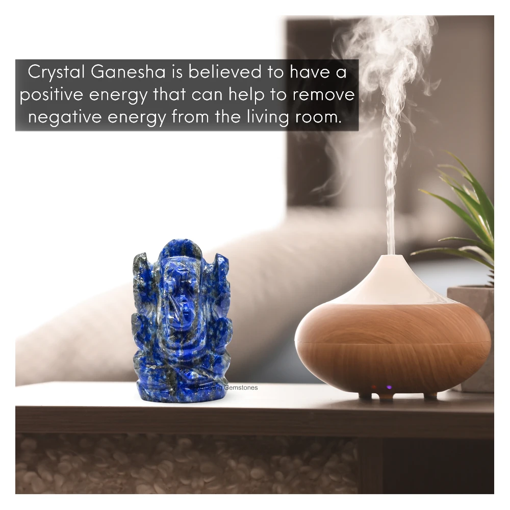 Lapis Lazuli Ganesha Crystal Idol