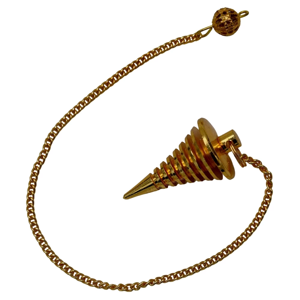 Copper Metal Pendulum - Gold Hard Coil Vertical (MP40)