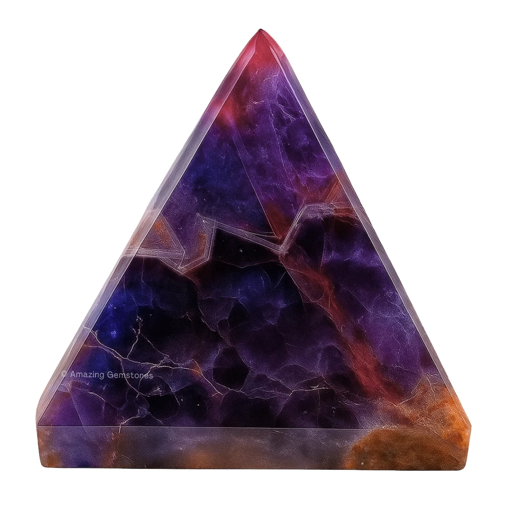 Amethyst Chevron Pyramid (1.5 Inch)