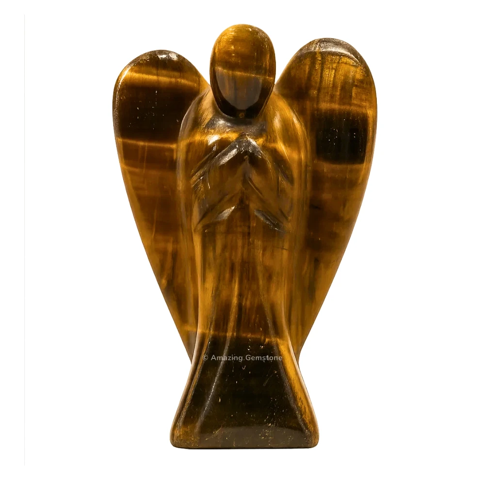 Tiger Eye Angel Figurine