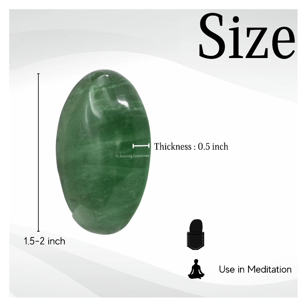 Green Fluorite Palm Stone