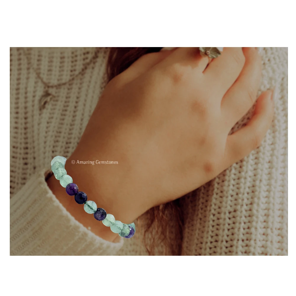 Multi Fluorite Bracelet (Faceted-Adjustable)