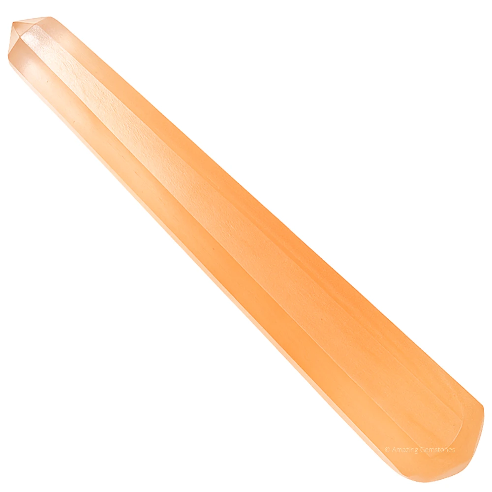 Orange Selenite Wand (Faceted)