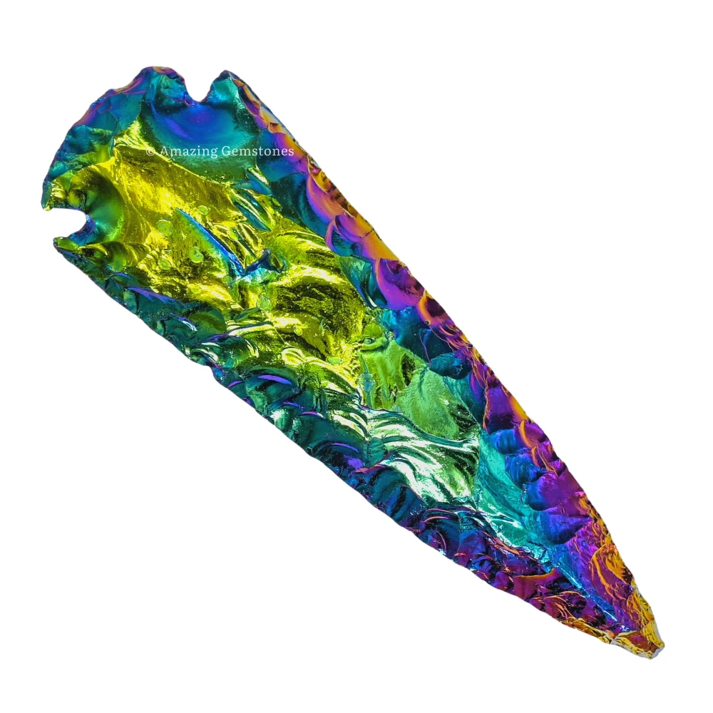 Titanium Aura Quartz Crystal Arrowhead - 5" to 6"