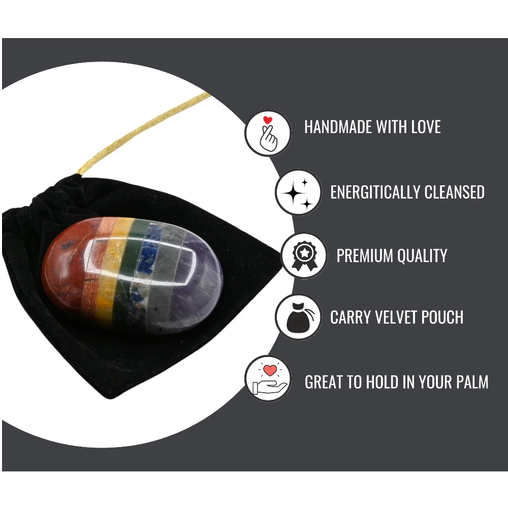 Chakra Palm Stone
