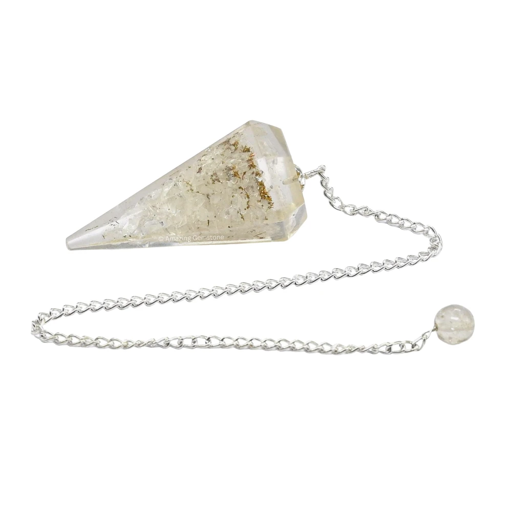 Clear Quartz Orgone Pendulum