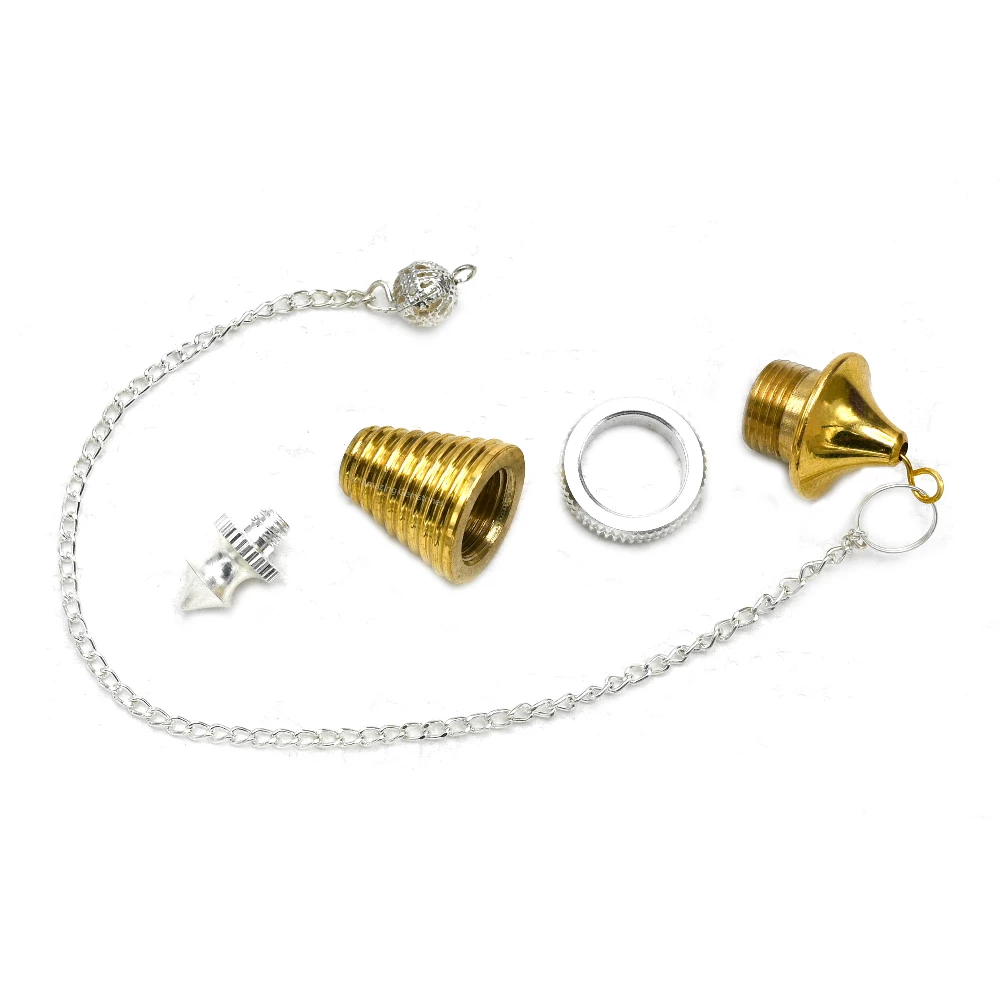Copper Metal Pendulum - Gold Hard Coil with Gear Plates (MP12)