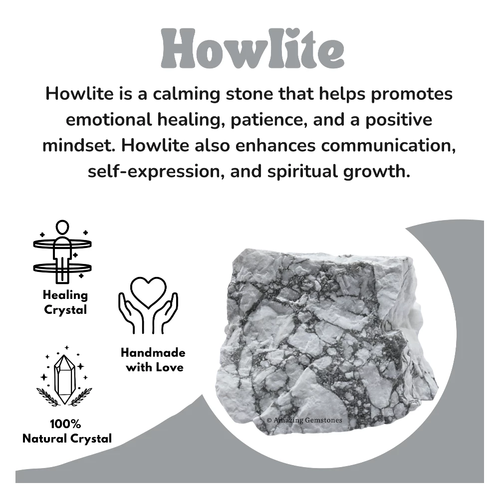 Howlite Raw Crystals (2 Pieces)