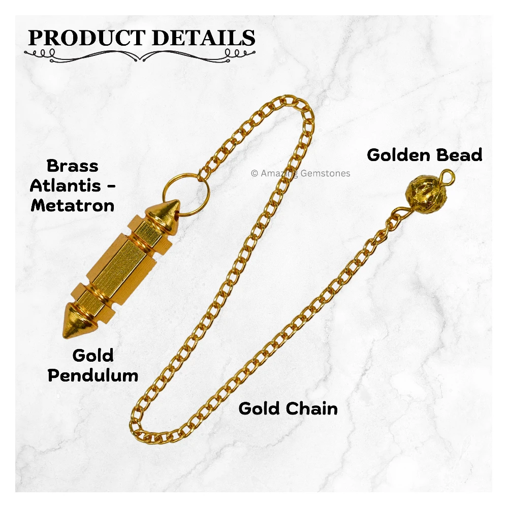 Metal Brass Pendulum - Brass atlantis - Metatron (MP111)