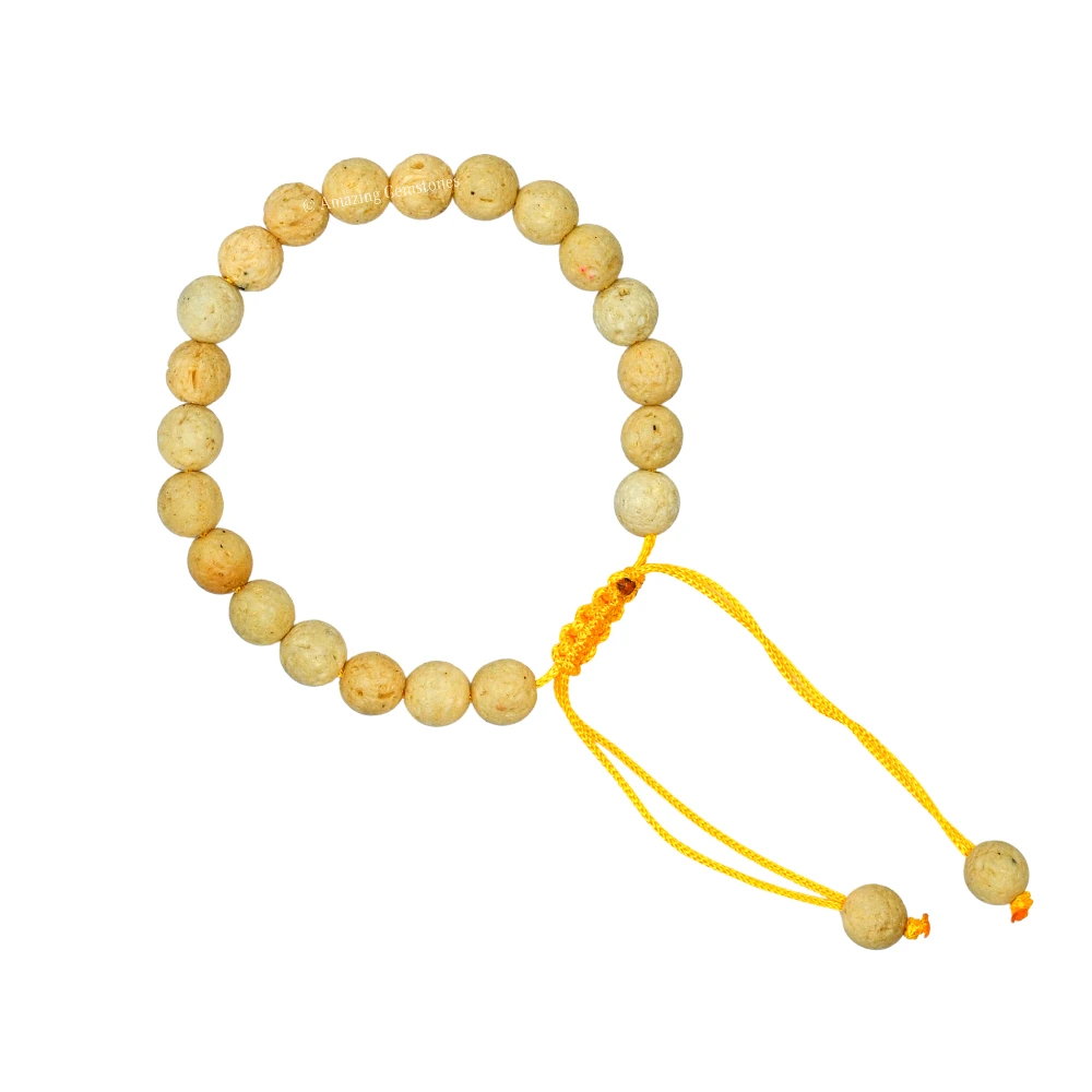 Cream Lava Stone Bracelet (Adjustable)